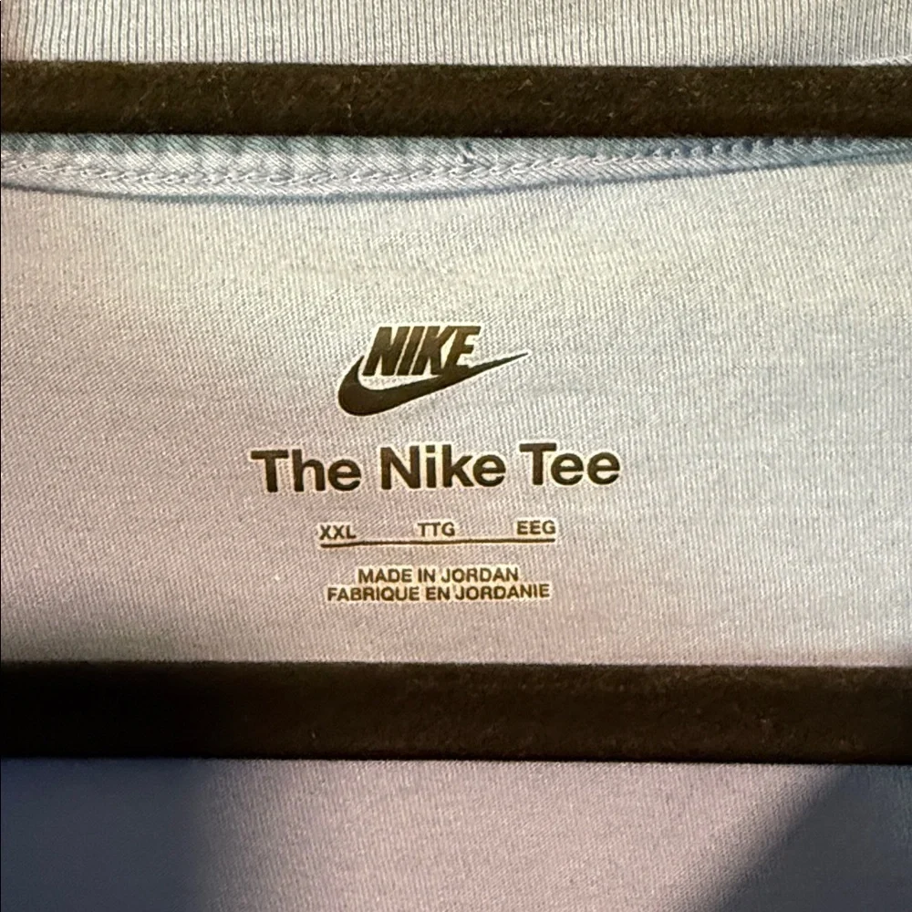 Nike Sky Blue Tee with White Logo size 2xl